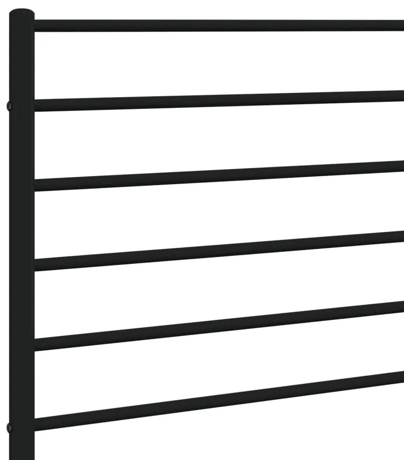 fekete fém fejtámla 140 cm