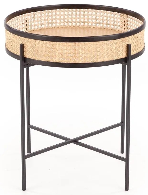 Lanipa dohányzóasztal, rattan / fekete