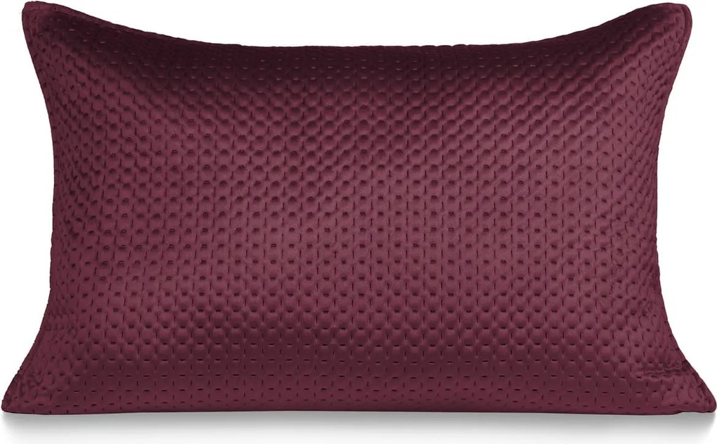 Dekoratív párnahuzat Maya 50x70 velúr steppelt bordó