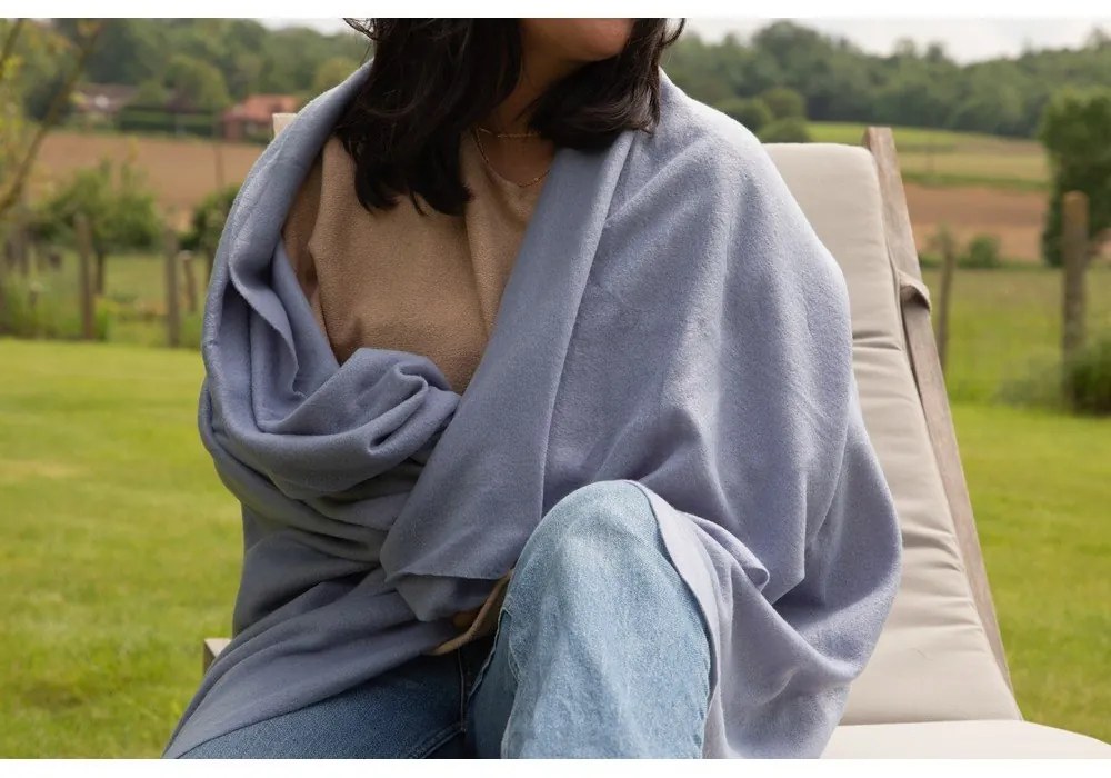 Kék fleece takaró 130x160 cm Riso – Tiseco Home Studio