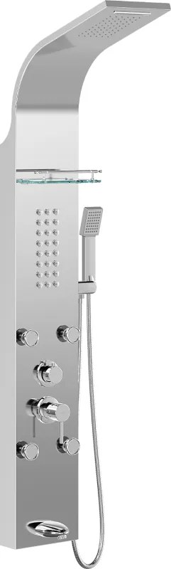 Mexen Adrox zuhanypanel kifolyóval, króm - 7613-04-00