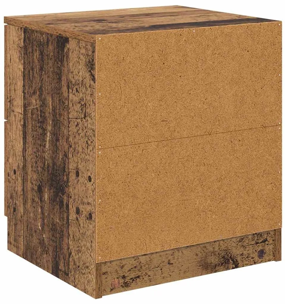 Éjjeliszekrény fiókkal 2 pcs Régi fa 45 x 39 x 50 cm Faanyag