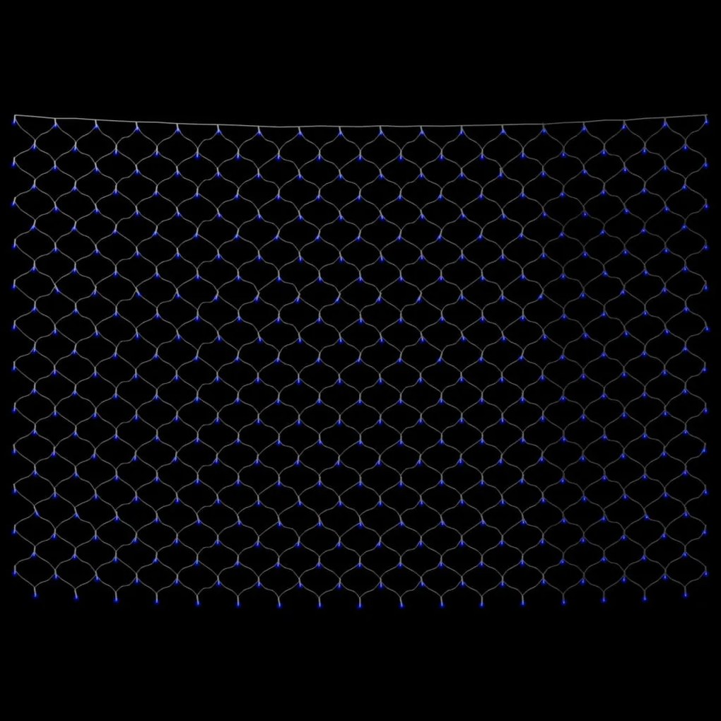 kék kültéri hálós karácsonyi világítás 544 LED 4 x 4 m