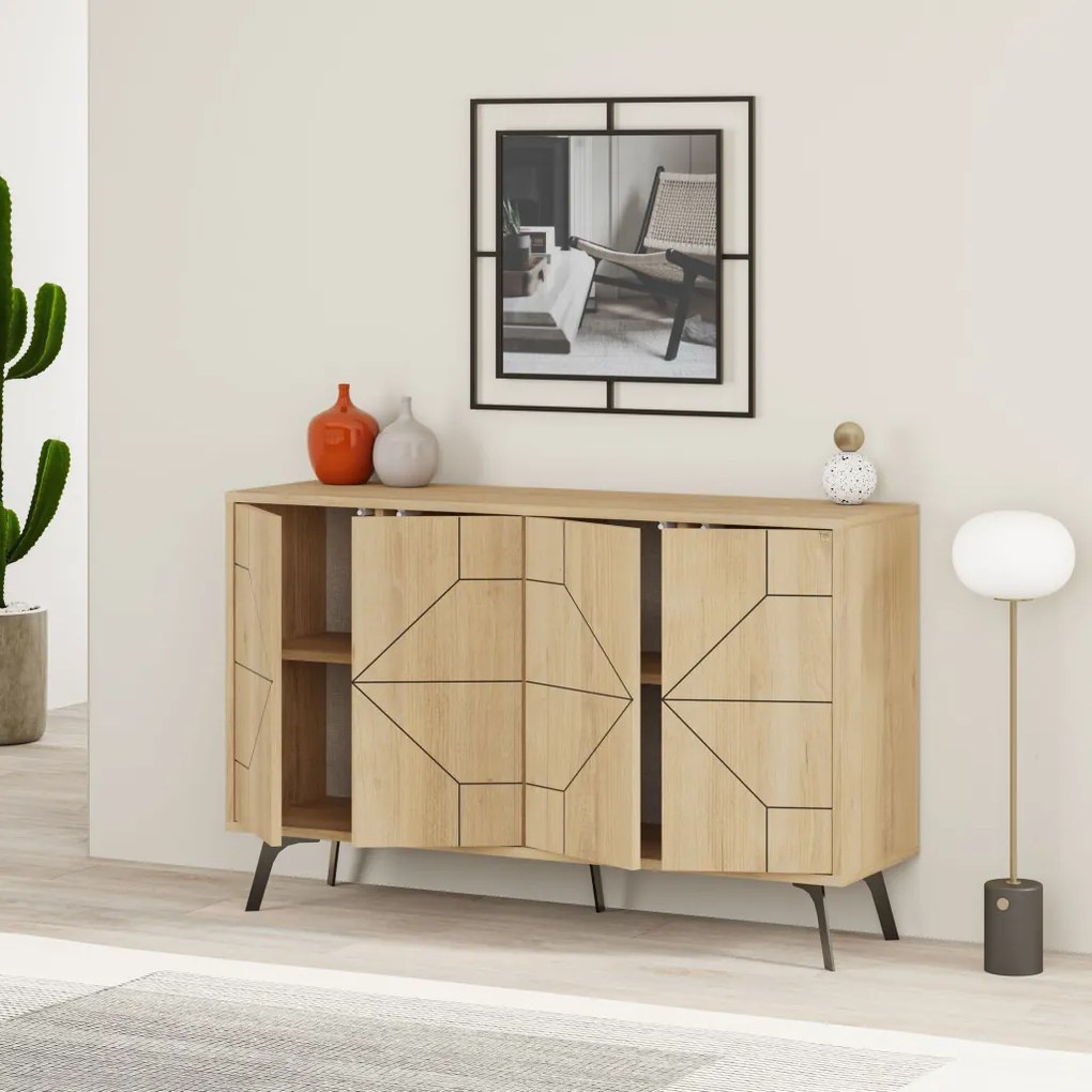 Dune komód, tölgy, 123 cm