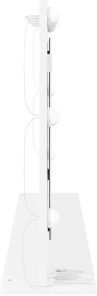LED világítással ellátott tükör Fehér 100x55x18 cm