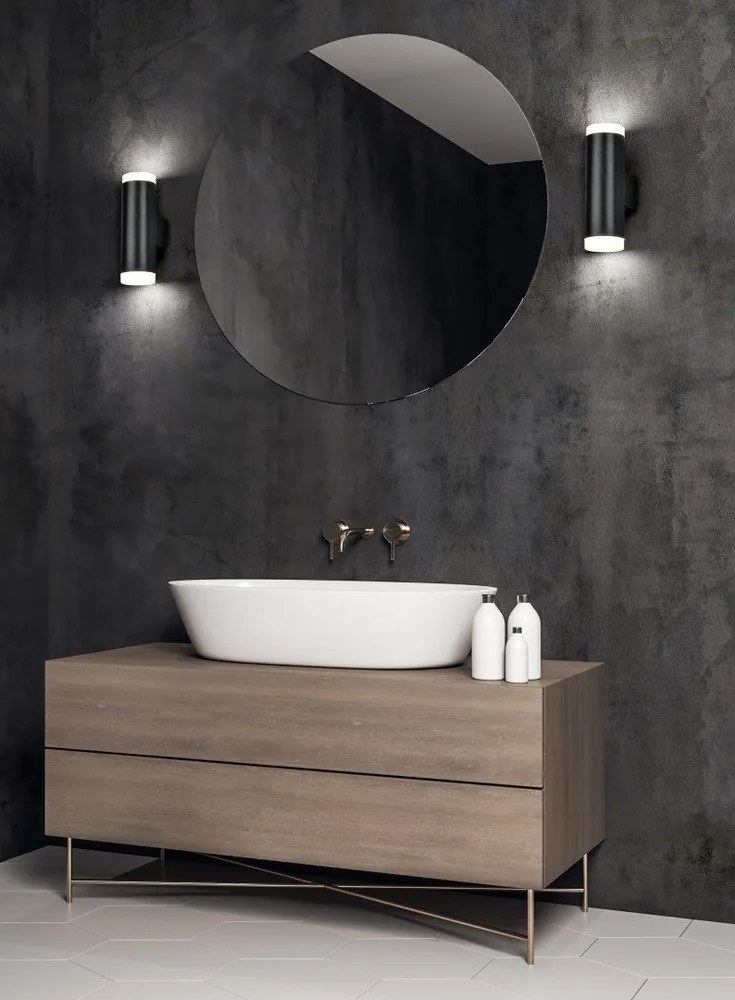 Matt fekete LED fali lámpa Ray – Trio