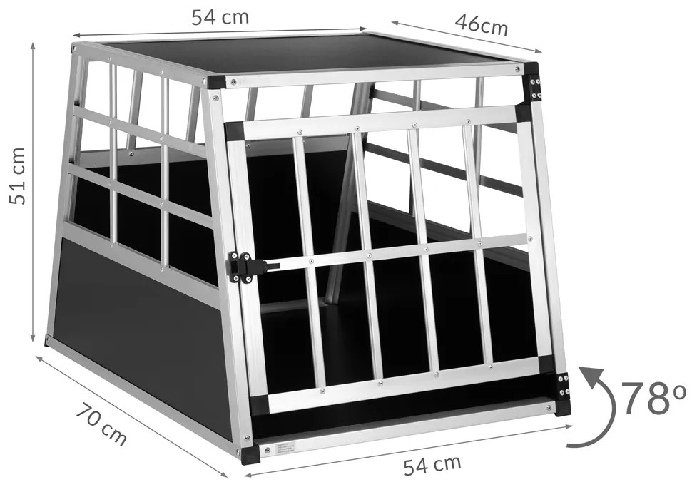 Cadoca® Szállítódoboz kutyának M - 70x54x51cm