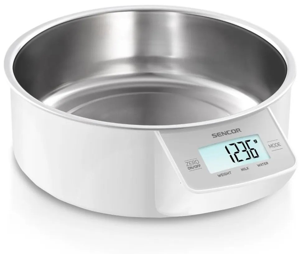 Sencor - Digitális konyhai mérleg 2xAAA fehér/króm