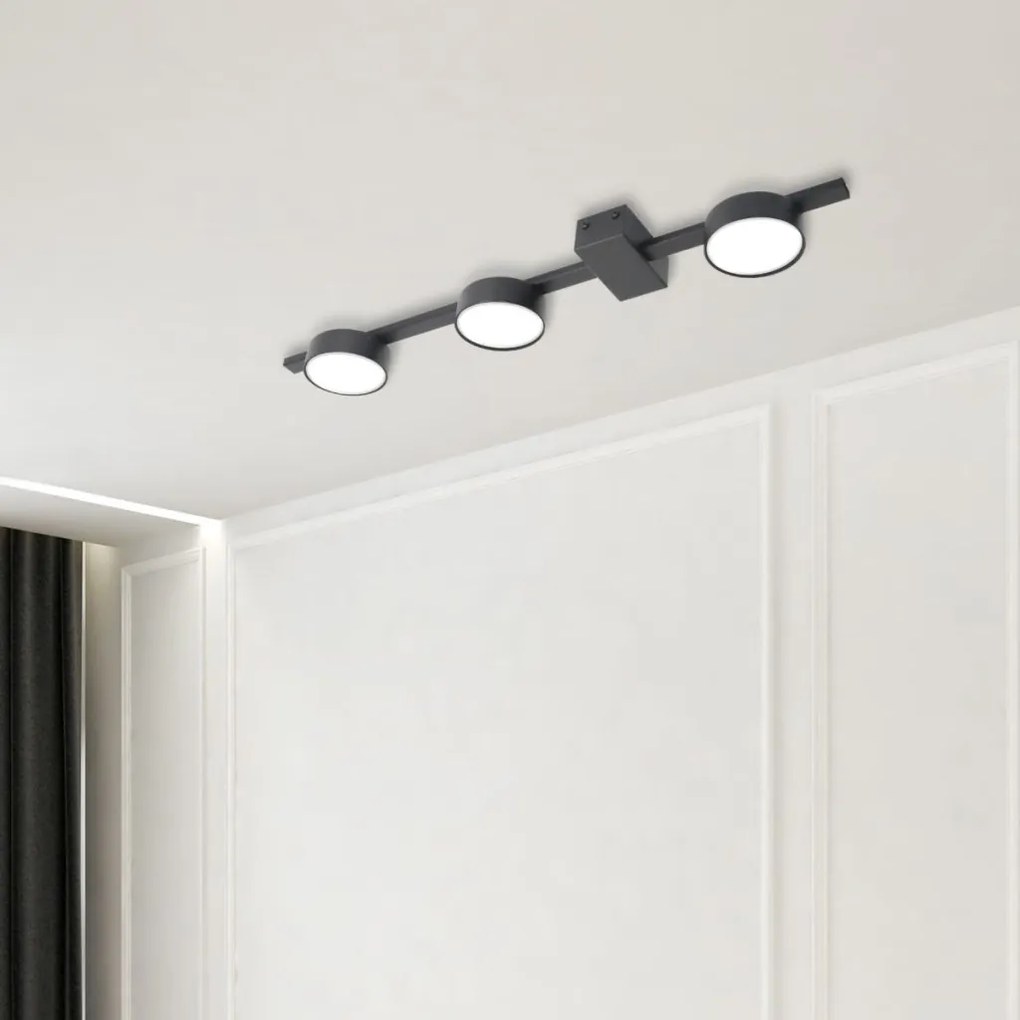 POLUX 326263 JOY Modern LED Mennyezeti Lámpa Fekete GX53 IP20