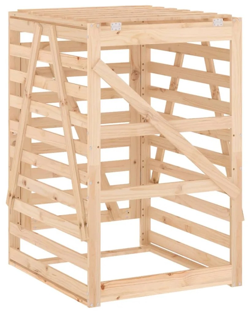 tömör fenyőfa szemeteskuka tároló 84x90x128,5 cm