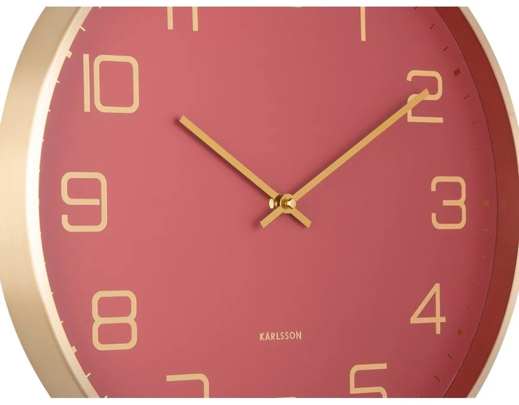 Karlsson 5973RD design falióra, piros, átmérő 40cm