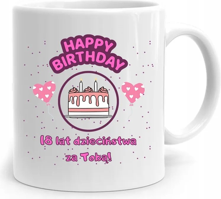 Bögre Tökéletes Ajándék Születésnapra 18 18-es 18-as évek fotónyomtatással