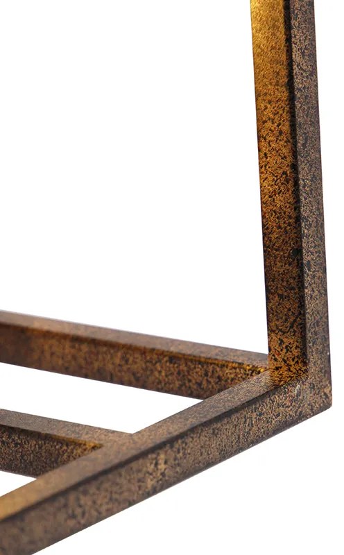 Ipari fali lámpa rozsdabarna - Cage