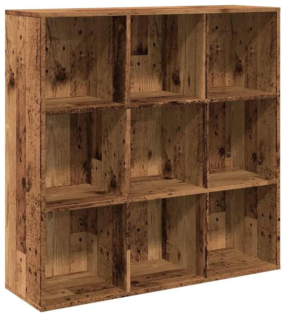 antik fa színű könyvszekrény 98 x 29 x 97,5 cm