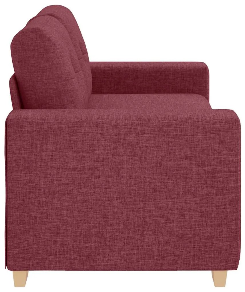 borvörös szövet loveseat kanapé 140 cm