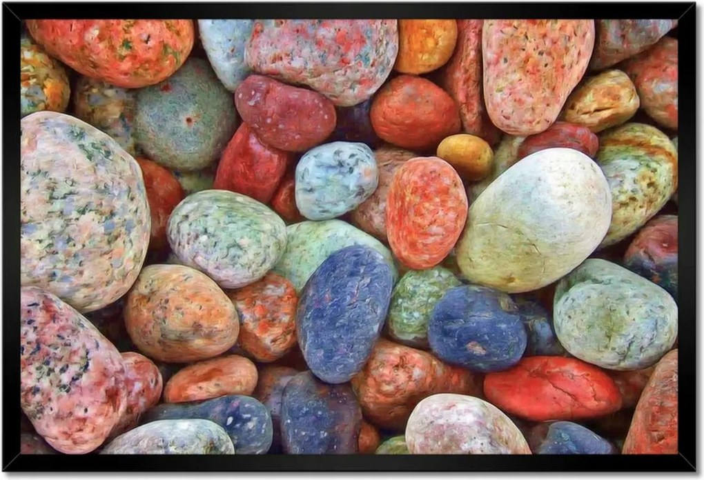 Poszterek keretben 60x40 Színes kövek