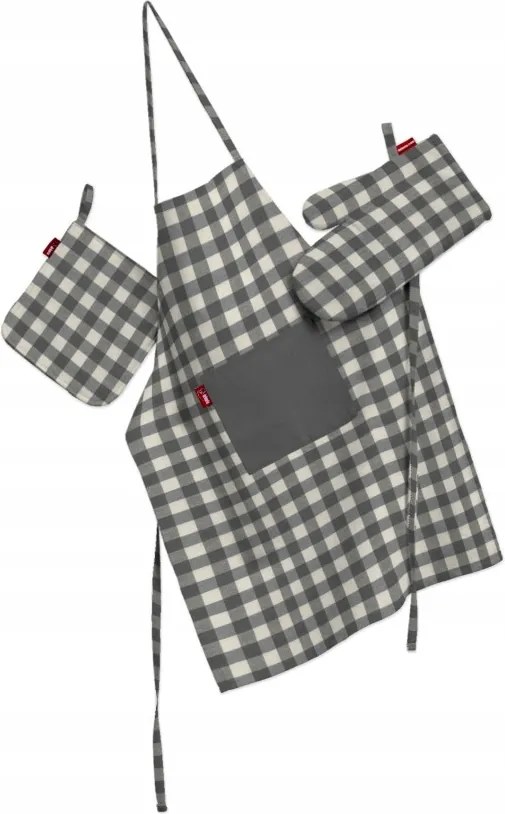 Dekoria Konyhai kötény,kesztyű és fogó szett fekete