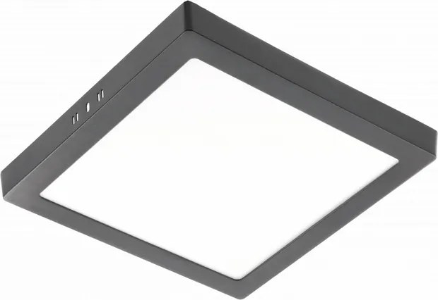 Falra szerelhető Led lámpatest négyzet 24W b.meleg 2000lm Matis Plus fekete 30cm Gtv