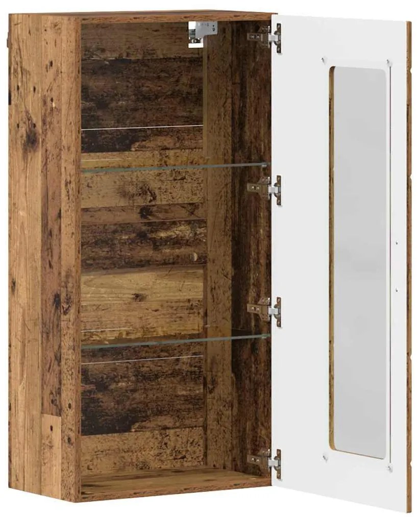 Fali szekrény polcokkal Régi fa 55 x 29 x 100 cm Faanyag