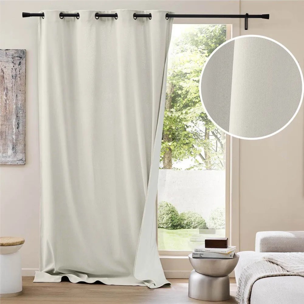 Bézs kordbársony termo függöny 140x260 cm Madison – douceur d'intérieur