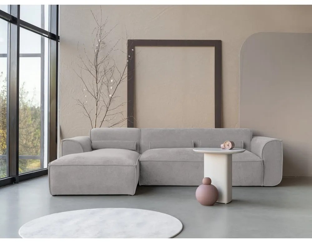 Világosszürke sarokkanapé (bal oldali) Flex Felix – Miuform