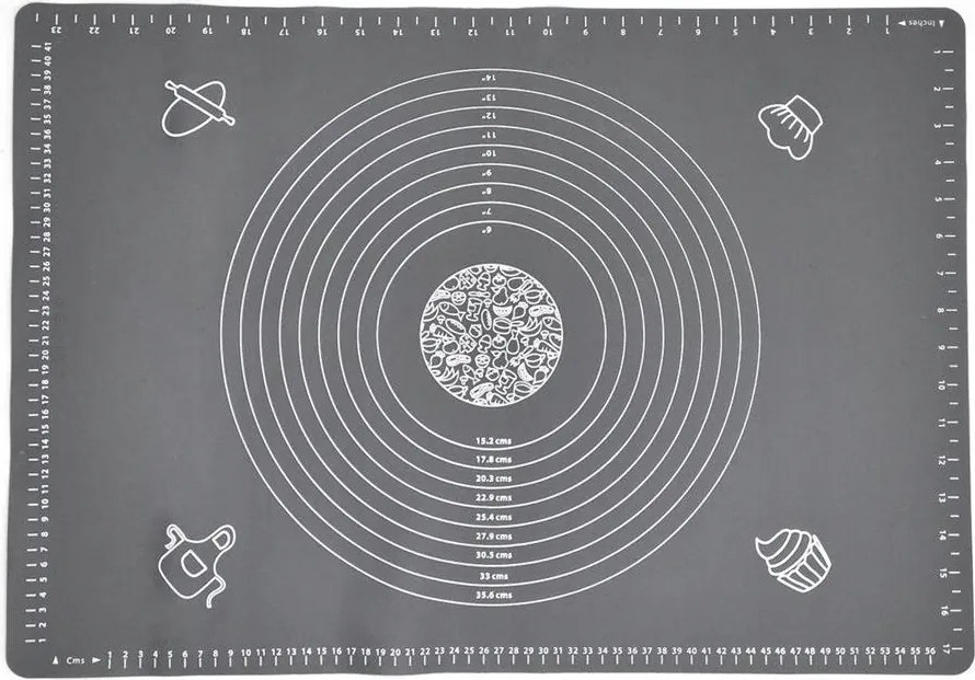 Szilikon Asztal Nagy Szőnyeg 60 X 40 CM Szürke 65x45