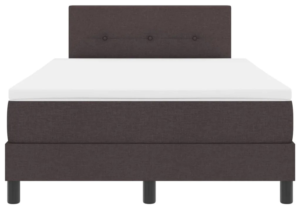Boxspring Ágy Matraccal Sötétbarna 120x190 cm Szövet