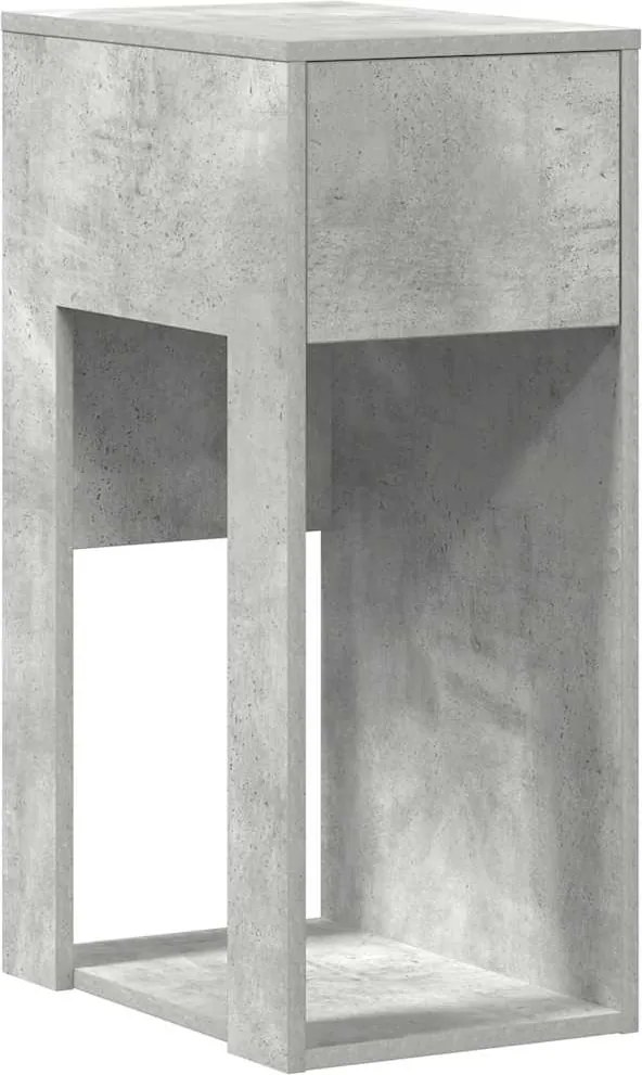 vidaXL számítógépes toronyállvány fiókkal betonszürke 30x44x74cm beton