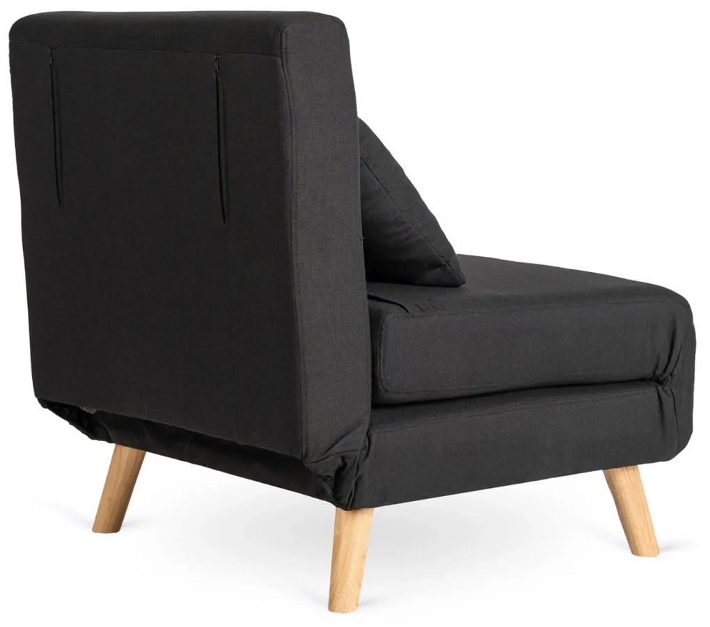 Ágyazható Fotel Fekete Színben. MARRY 75 cm.