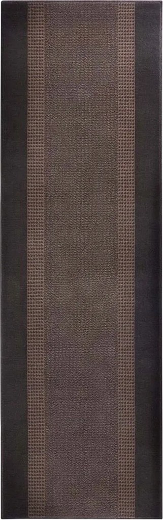 Barna futószőnyeg rövid puha hajjal 80x500cm