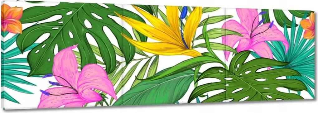 Vászonkép 150x50 Trópusi levelek Leaves