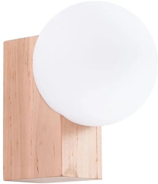Sollux SL.1682 - Fali lámpa BULBO 1xG9/8W/230V bükkfa/fehér