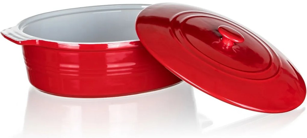 Banquet Culinaria Red foma ovális sütőedény fedéllel 3,6 l, 3,6 l
