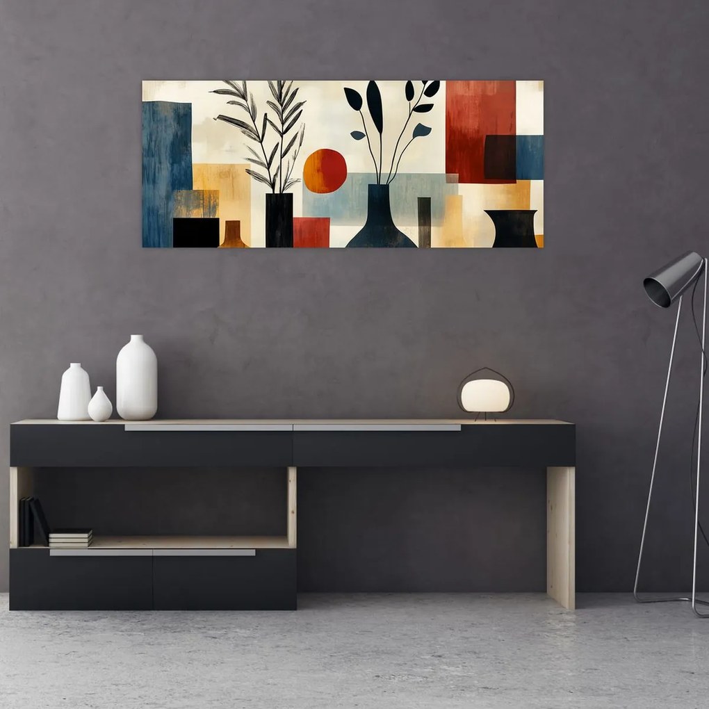 Kép - Kubista vázák (120x50 cm)