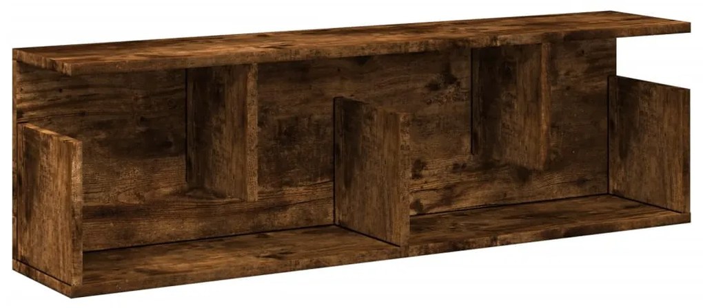 füstös tölgy színű szerelt fa faliszekrény 100 x 20 x 30 cm