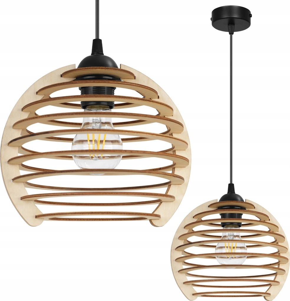 Függő Lámpa Mennyezeti Csillár Fa Modern Boho Led Szimpla