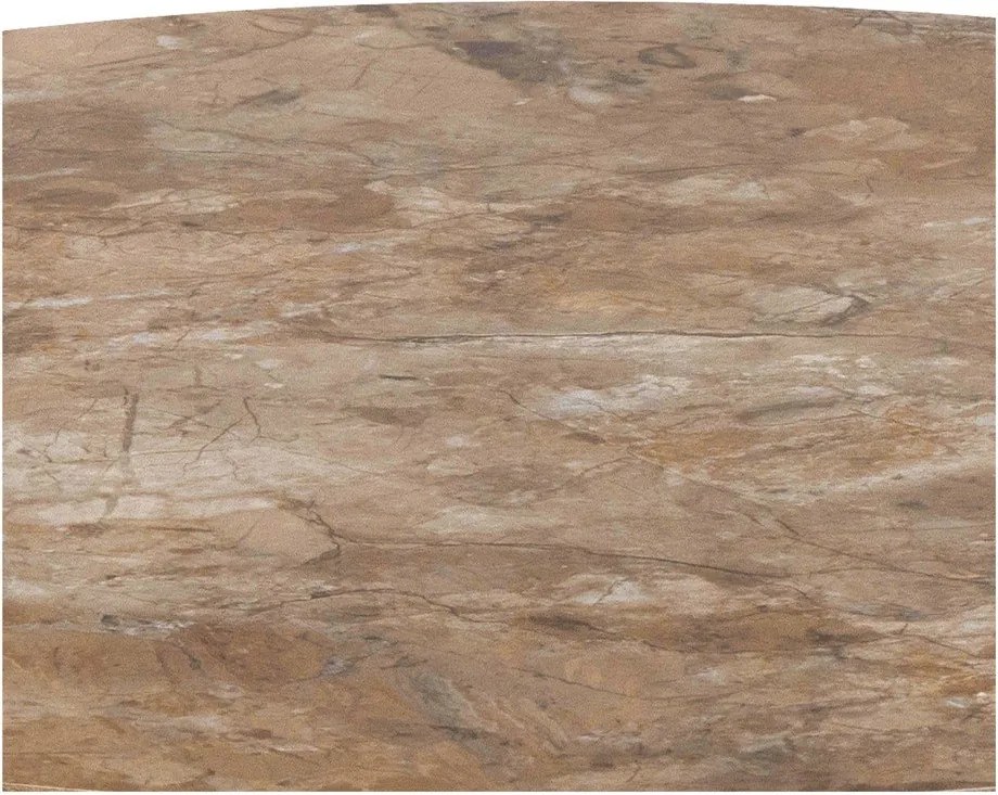 Barna kerek dohányzóasztal kerámia asztallappal ø 60 cm Malta – Actona