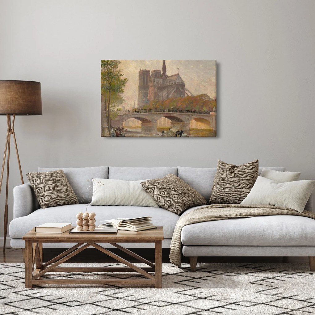 Kép - Robert William Vonnoh, Notre Dame de Paris, reprodukciók (90x60 cm)