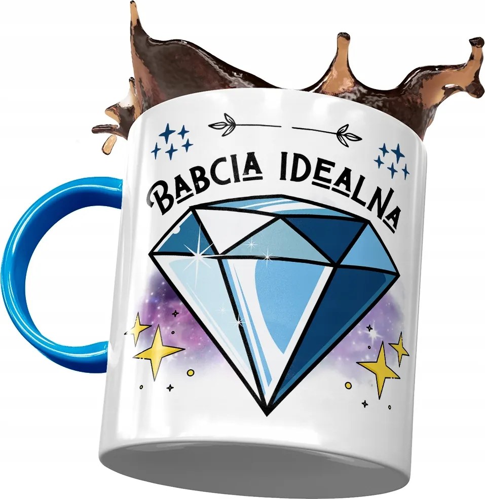 Kék Bögre Nagymama Napjára Nyomtatott Fotóval