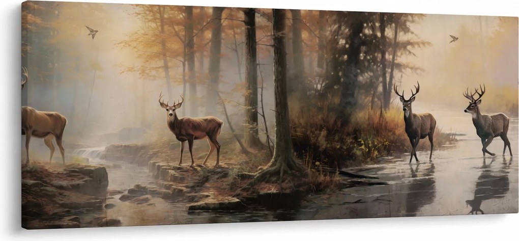 Kép - Vintage vadvilág festmény (120x50 cm)