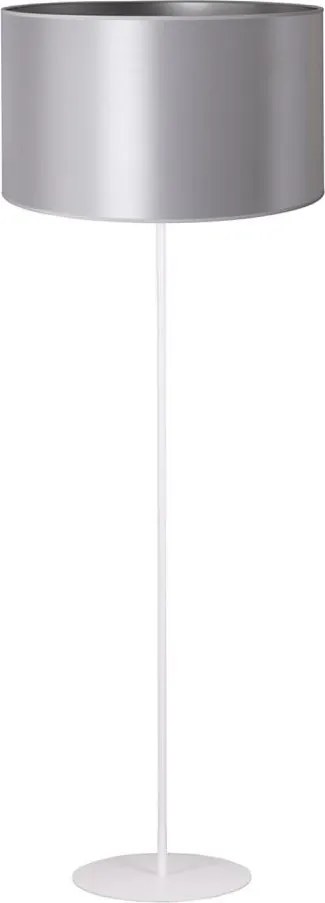 Duolla - Állólámpa CANNES 1xE27/15W/230V átm. 45 cm ezüst/fehér