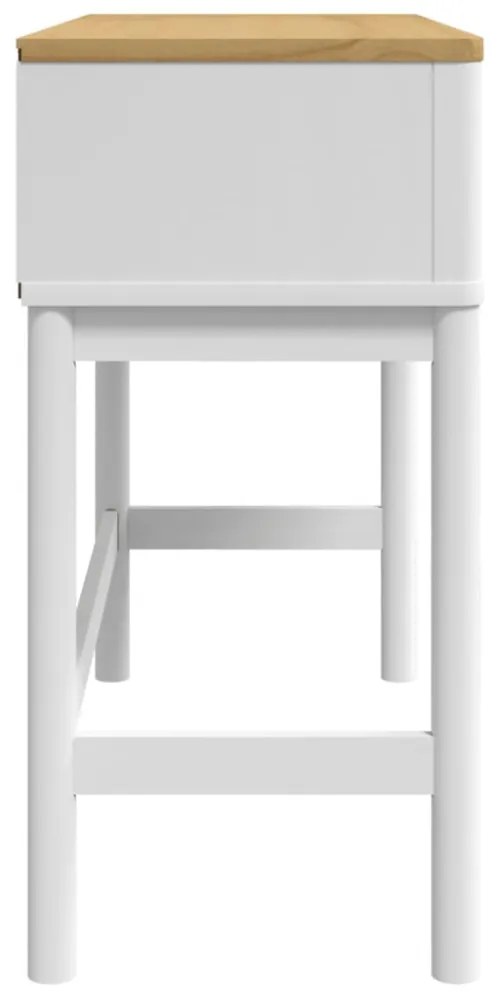 FLORO fehér tömör fenyőfa tálalóasztal 89,5 x 36,5 x 73 cm
