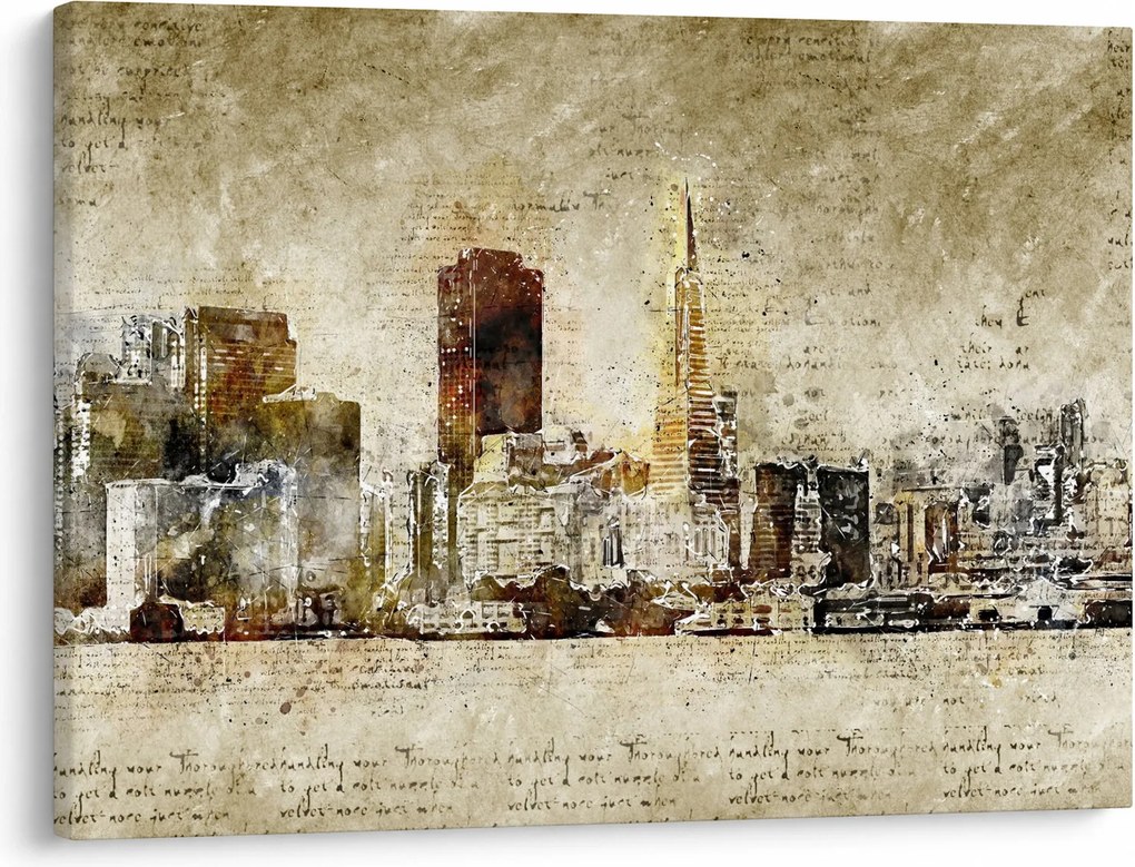 Kép - Művészileg renderelt város (70x50 cm)