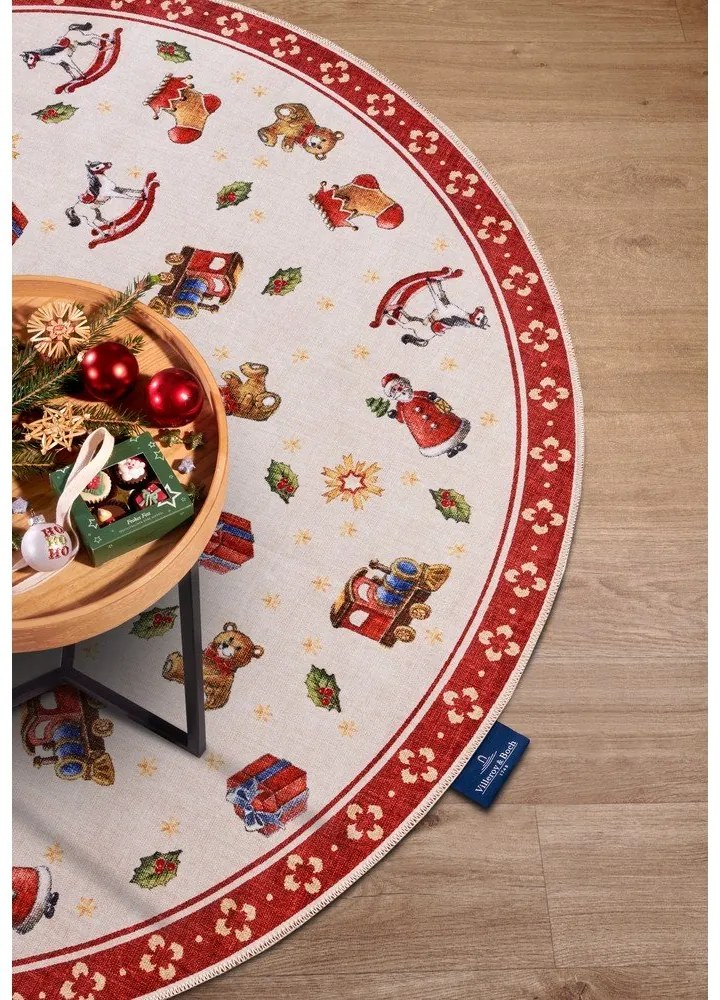 Piros kerek szőnyeg karácsonyi mintával ø 150 cm Red Christmas – Villeroy&amp;Boch