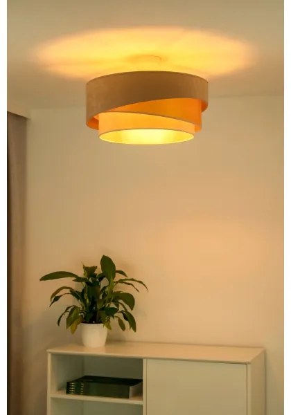 Duolla - Felületre szerelhető csillár KOBO 1xE27/15W/230V átm. 45 cm bézs/arany/krémes