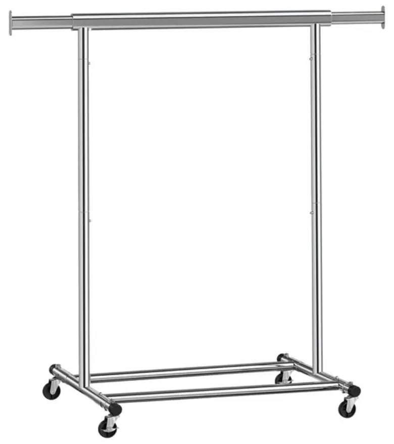 Jurhan INEZ ruhatartó állvány kerekekkel, max. 90 kg, 83,5x45x160cm, ezüst