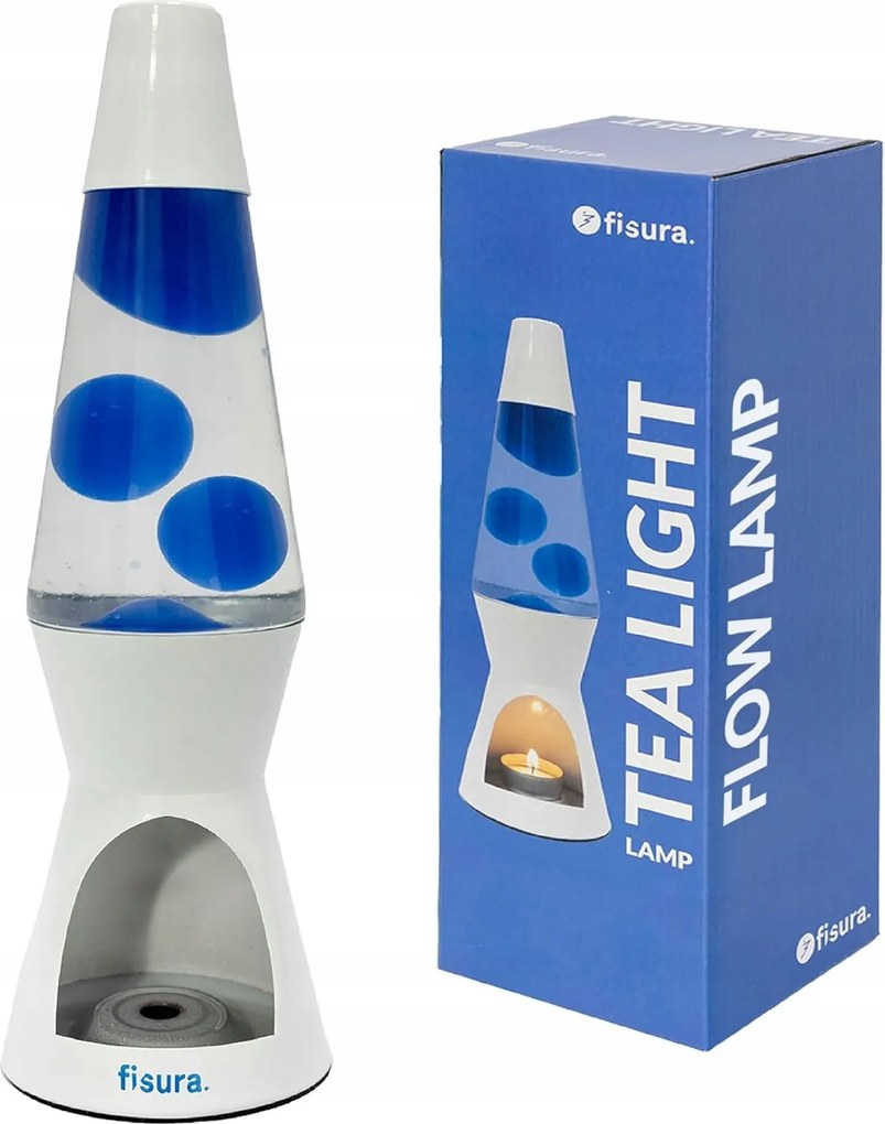 Lava lámpa Fisura gyertyatartóhoz Kék vezeték nélküli Retro gyertyák