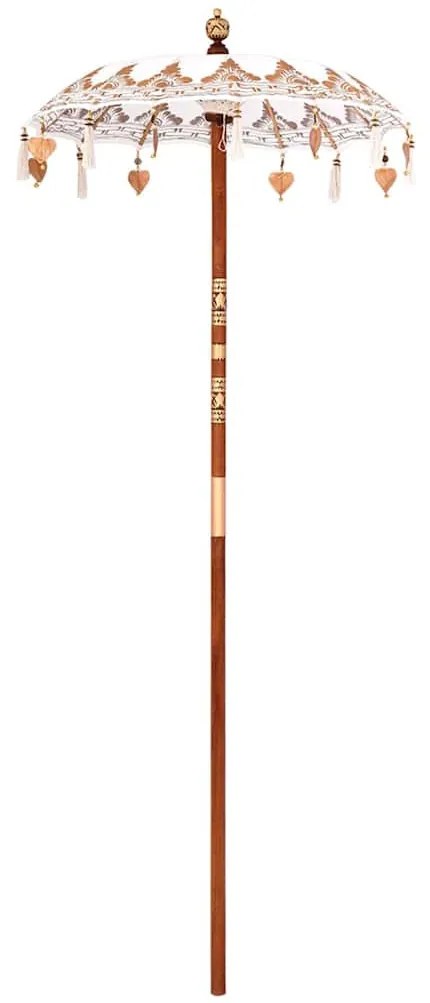 Balinéz Napernyő 260 Krém 95-100 cm Pamut és tömör fa