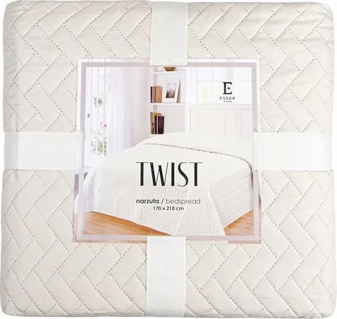 Halszálka mintás bézs steppelt ágytakaró 200x220 cm