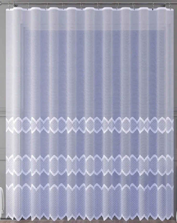 Mg Függöny jacquard 618/338 Fehér 250x250cm készre varrva Bt M